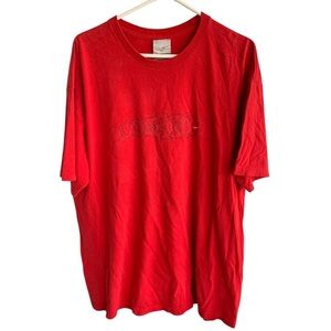 Vintage Tee Shirt Nike Rings Swoosh Logo Adult Size XL 90s Made in USA Red